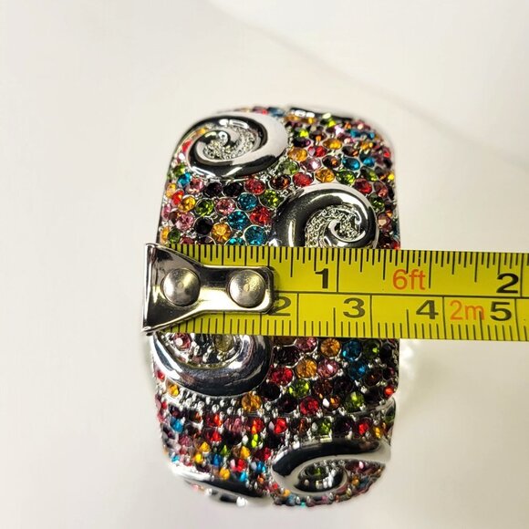 Multicolored Cuff Bangle Bracelet - Picture 16 of 16